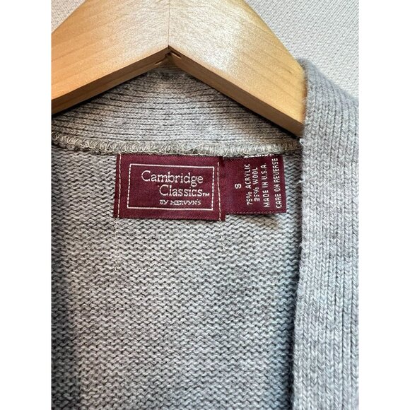 Cambridge Classics Mervyns Mens Wool Button Front Cardigan Vest Knit Size S Gray - Picture 3 of 11